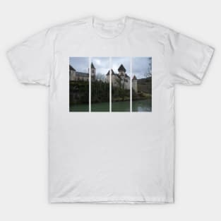 The castle of Cleron is a 14th-century castle on the river Loue in the Bourgogne-Franche-Comte. Cloudy winter day. T-Shirt